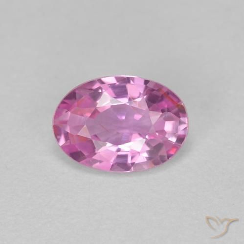 0.48ct طبيعي وردى كثيف زفير, بيضوي, قليلا جدا