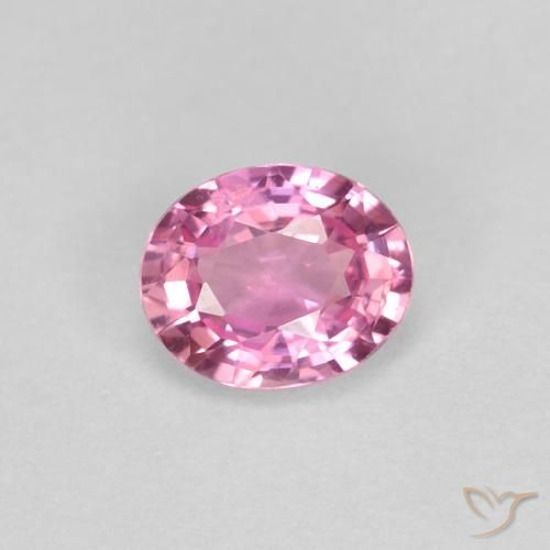 0.49ct طبيعي وردى أرجوانى ملكى زفير, بيضوي, قليلا جدا