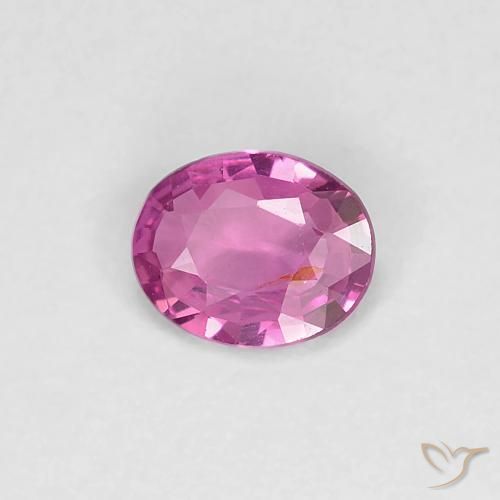 0.34ct طبيعي وردى كثيف زفير, بيضوي, قليلا جدا