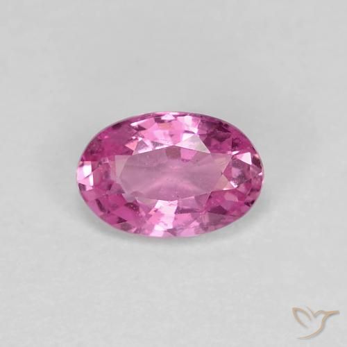 0.62ct طبيعي أرجواني محمر زفير, بيضوي, قليلا جدا
