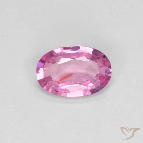 0.44ct طبيعي وردى كثيف زفير, بيضوي, قليلا جدا