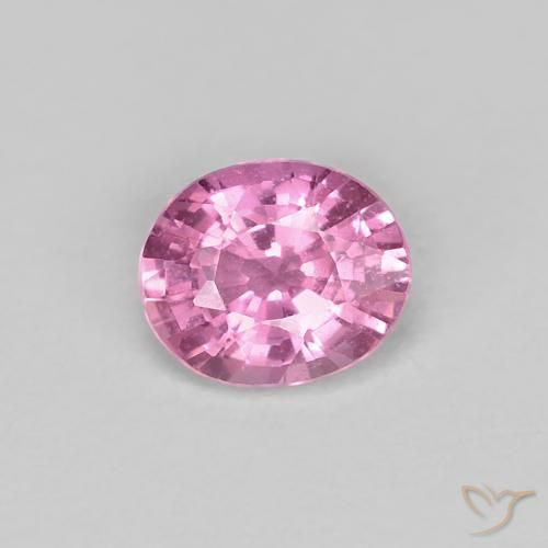 0.49ct طبيعي وردى أرجوانى ملكى فاتح جدا زفير, بيضوي, قليلا جدا