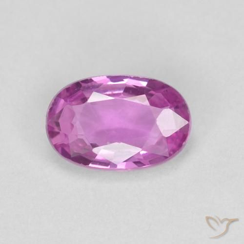 0.47ct طبيعي أرجوانى وردى زفير, بيضوي, VVS