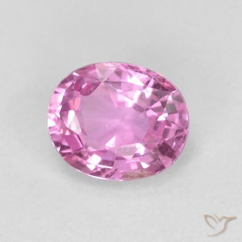 0.48ct طبيعي وردى أرجوانى ملكى زفير, بيضوي, VVS