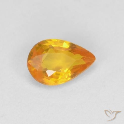 0.54ct طبيعي ذهب زفير, شكل الكمثرى, VVS-VS