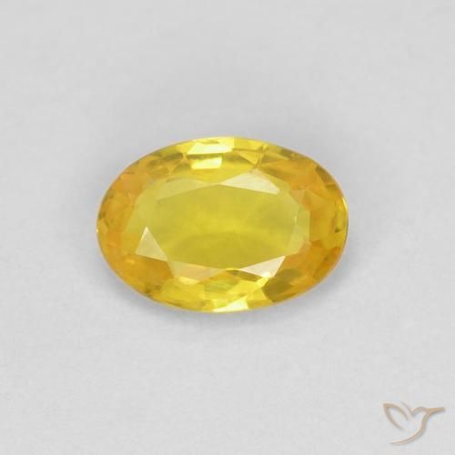 0.50ct طبيعي الأصفر زفير, بيضوي, VVS-VS