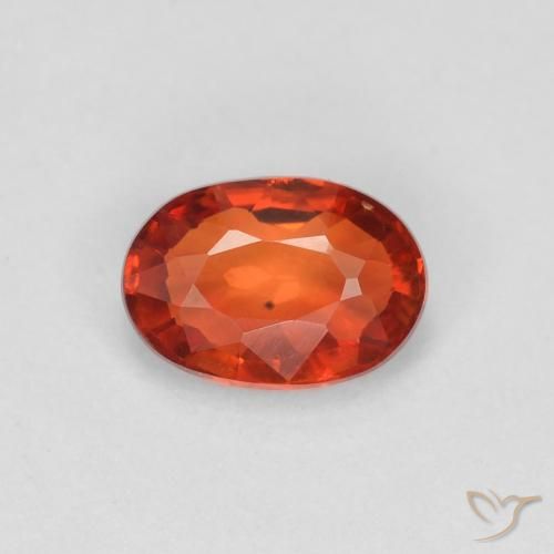 0.60ct طبيعي أحمر متوسط زفير, بيضوي, VVS-VS