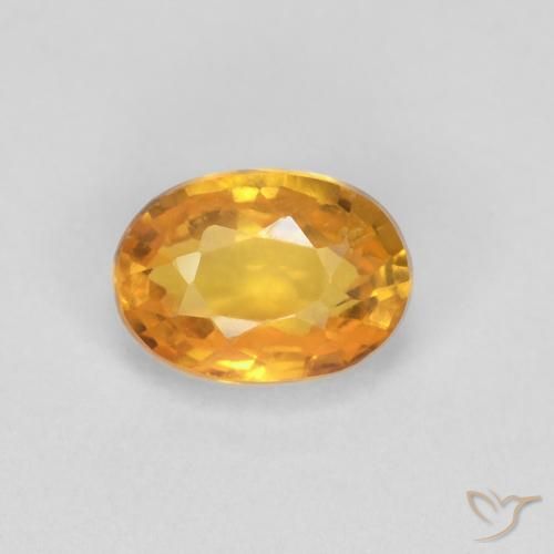 0.65ct طبيعي ذهبى-برتقالى غامق زفير, بيضوي, VVS