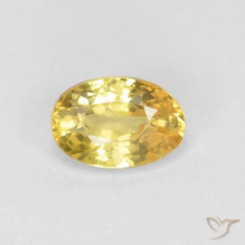 0.63ct طبيعي أصفر عسلى زفير, بيضوي, VVS