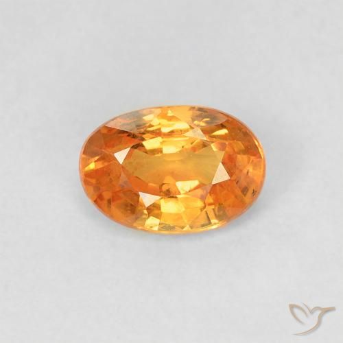 0.66ct طبيعي برتقالي زاهى زفير, بيضوي, VVS-VS