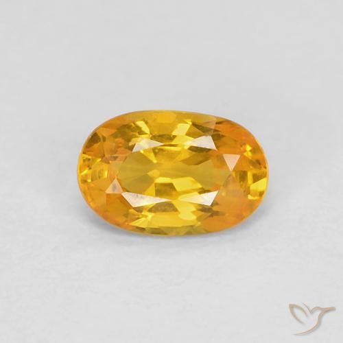 0.62ct طبيعي ذهبى-برتقالى زفير, بيضوي, VVS