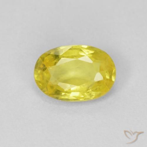 0.50ct طبيعي أصفر النحلة زفير, بيضوي, قليلا جدا