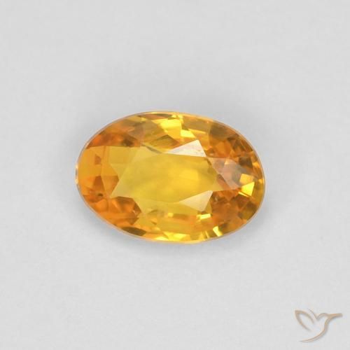 0.55ct طبيعي ذهبى-برتقالى زفير, بيضوي, VVS