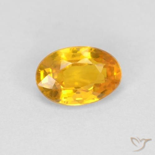 0.67ct طبيعي ذهبى-برتقالى زفير, بيضوي, VVS