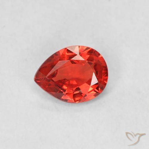 0.36ct طبيعي أحمر كثيف زفير, شكل الكمثرى, VVS-VS