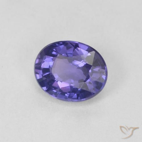 0.44ct طبيعي وردى-أرجوانى زفير, بيضوي, VVS