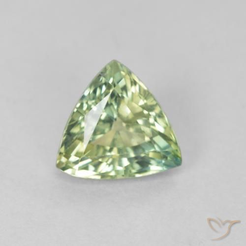 0.88ct طبيعي أخضر مصفر زفير, مثلثى, VVS