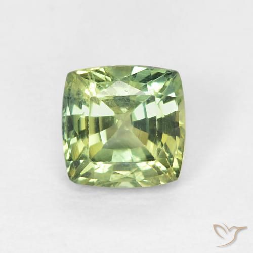 0.69ct طبيعي أخضر زيتوني زفير, وسادة, قليلا جدا