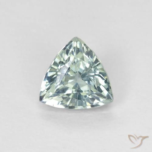 0.65ct طبيعي أخضر أزرق فاتح زفير, مثلثى, قليلا جدا