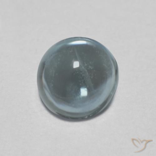 0.51ct طبيعي أخضر أزرق رمادى زفير, دائري, شفاف