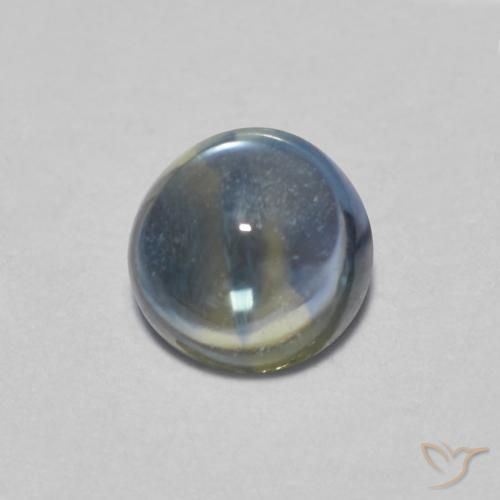 0.42ct طبيعي أزرق باستيلى زفير, دائري, شفاف