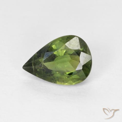 0.97ct طبيعي Medium Light Green زفير, شكل الكمثرى, قليلا جدا