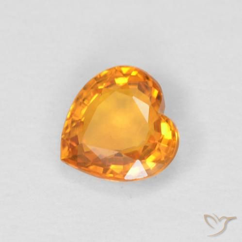 0.43ct طبيعي برتقالي زاهى زفير, قلب, VVS-VS