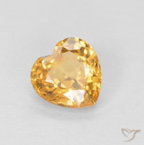 0.49ct طبيعي برتقالى متوسط زفير, قلب, VVS-VS, Photo A
