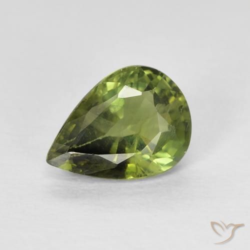 0.97ct طبيعي Medium Dark-Green زفير, شكل الكمثرى, قليلا جدا