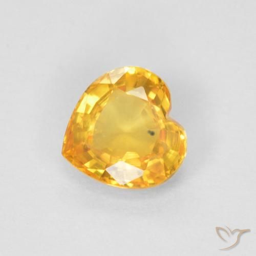 0.47ct طبيعي ذهبى متوسط زفير, قلب, VVS-VS