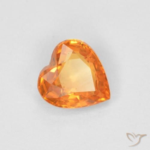0.47ct طبيعي برتقالى محمر زفير, قلب, VVS