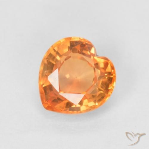 0.54ct طبيعي برتقالي زاهى زفير, قلب, VVS