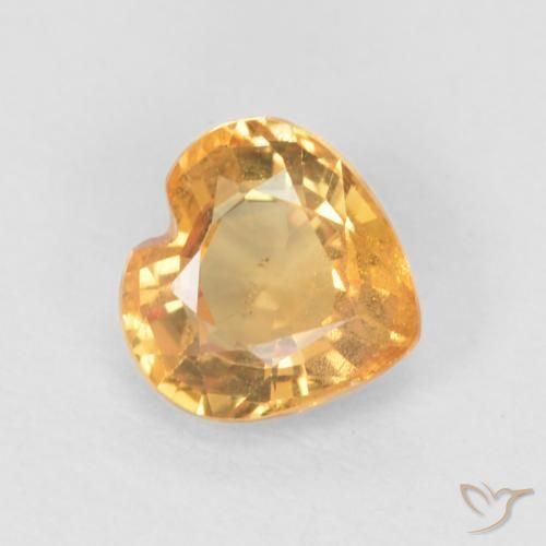 0.55ct طبيعي برتقالى متوسط زفير, قلب, قليلا جدا