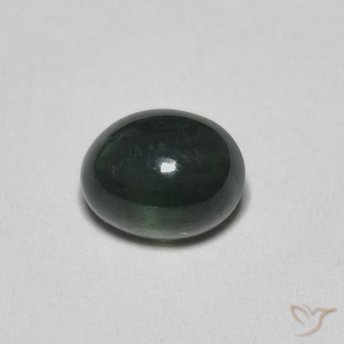 0.67ct طبيعي أخضر زفير, بيضوي, نصف شفاف