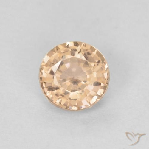 0.39ct طبيعي برتقالي فاتح زفير, دائري, VVS