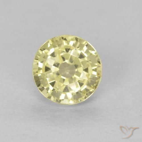 0.49ct طبيعي Medium Light-Yellow زفير, دائري, VVS