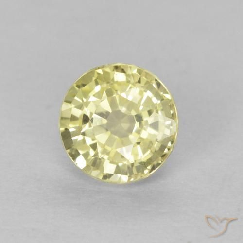 زفير Medium Light-Yellow طبيعي، دائري، 0.49 قيراط، VVS