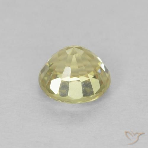 زفير Medium Light-Yellow طبيعي، دائري، 0.49 قيراط، VVS