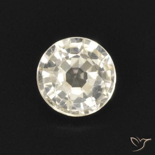 0.47ct طبيعي أصفر فاتح زفير, دائري, VVS