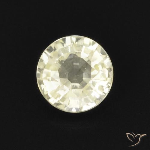 0.47ct طبيعي أصفر باهت زفير, دائري, VVS