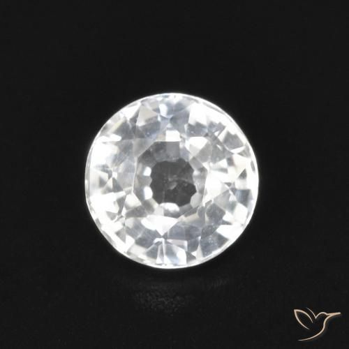 0.53ct طبيعي أبيض زفير, دائري, VVS