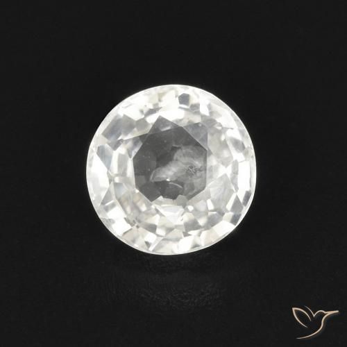 0.57ct طبيعي أبيض زفير, دائري, VVS-VS