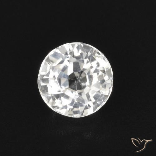0.43ct طبيعي أبيض زفير, دائري, VVS-VS