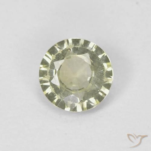 0.41ct طبيعي رمادى-أصفر متوسط زفير, دائري, VVS-VS