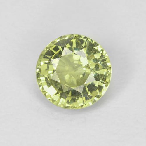 0.57ct طبيعي أصفر متوسط زفير, دائري, قليلا جدا