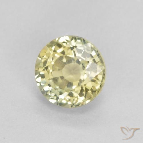 زفير Medium Light-Yellow طبيعي، دائري، 0.46 قيراط، VVS