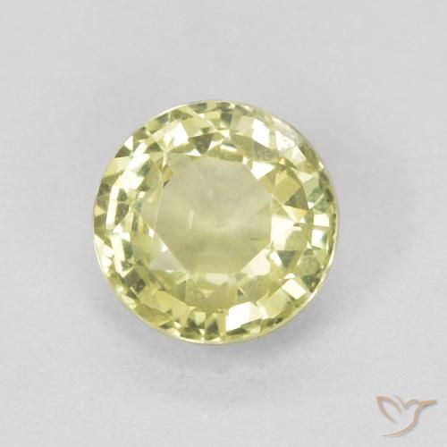 0.50ct طبيعي أصفر متوسط زفير, دائري, VVS