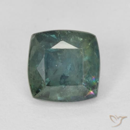 1.14ct طبيعي أخضر أزرق داكن زفير, وسادة, VS-SI
