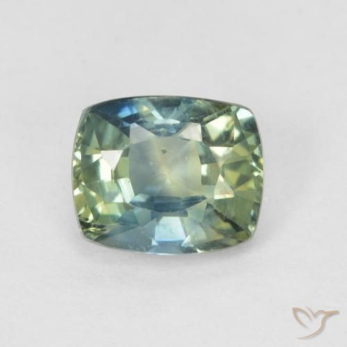 0.78ct طبيعي ازرق مخضر زفير, وسادة, قليلا جدا