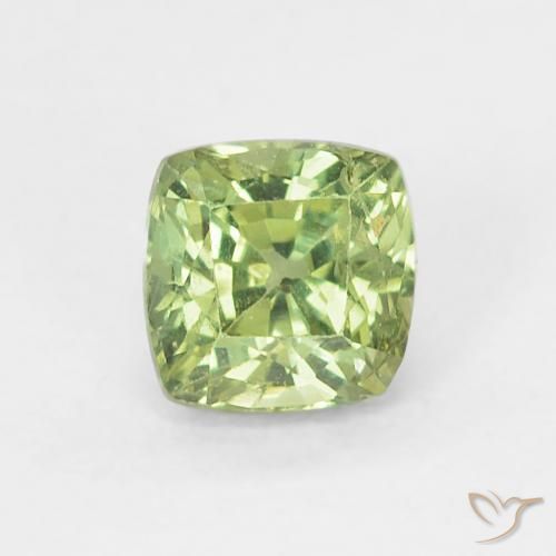 0.54ct طبيعي اخضر فاتح زفير, وسادة, VS-SI